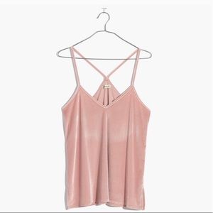 Madewell blush velvet cami